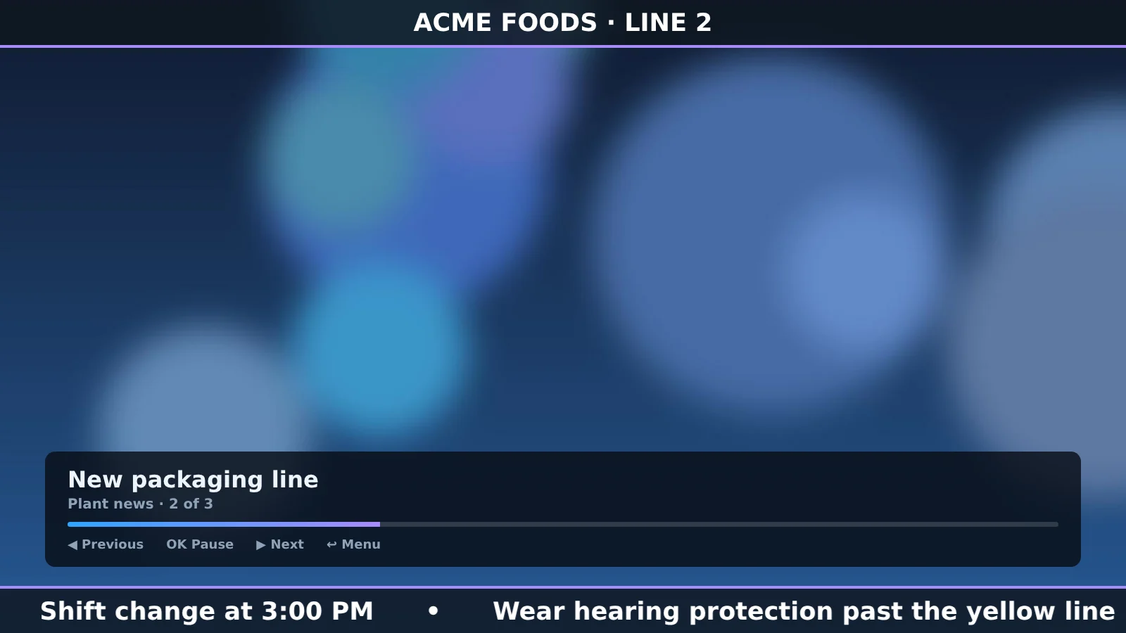 DataCast playing a display on a TV