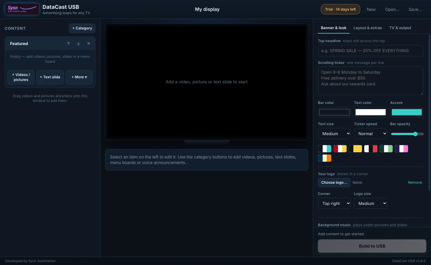 DataCast: DataCast USB: one TV, no extra hardware