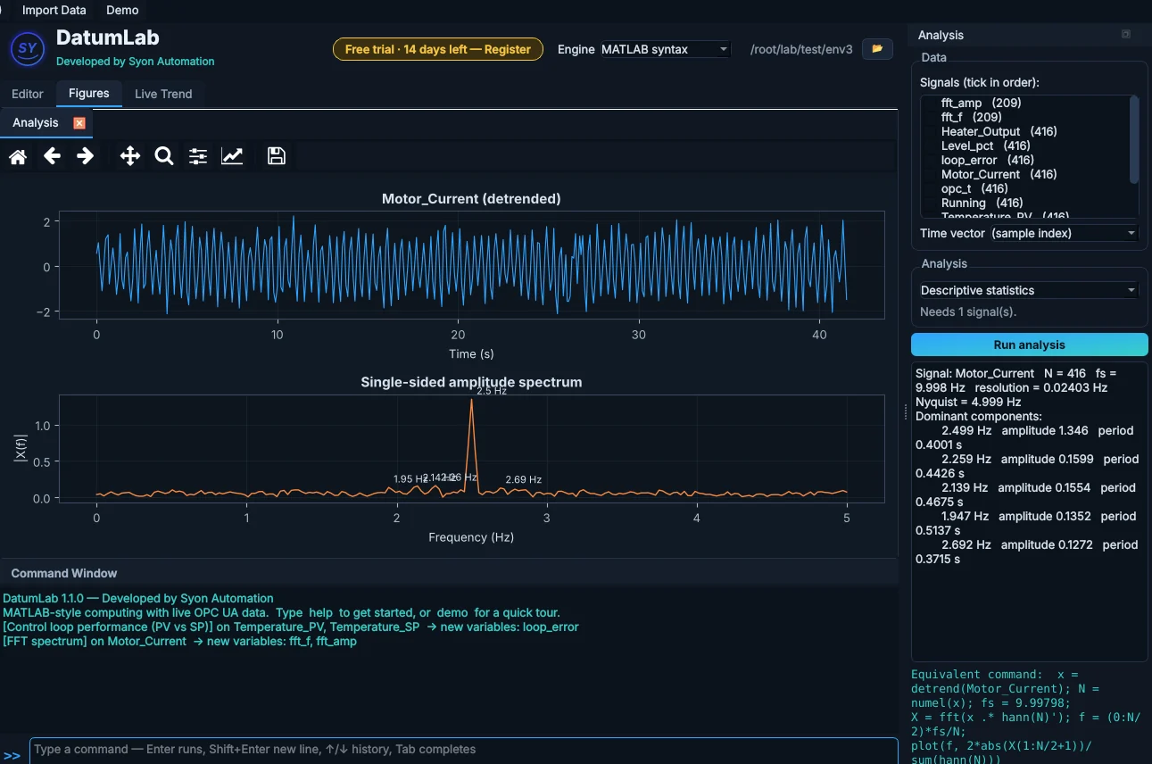 DatumLab: Vibration and ripple, in one click